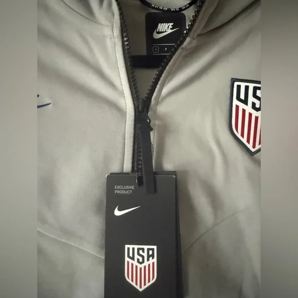 Nike Silver USMNT Tech Pack Full-Zip Hoodie NWT